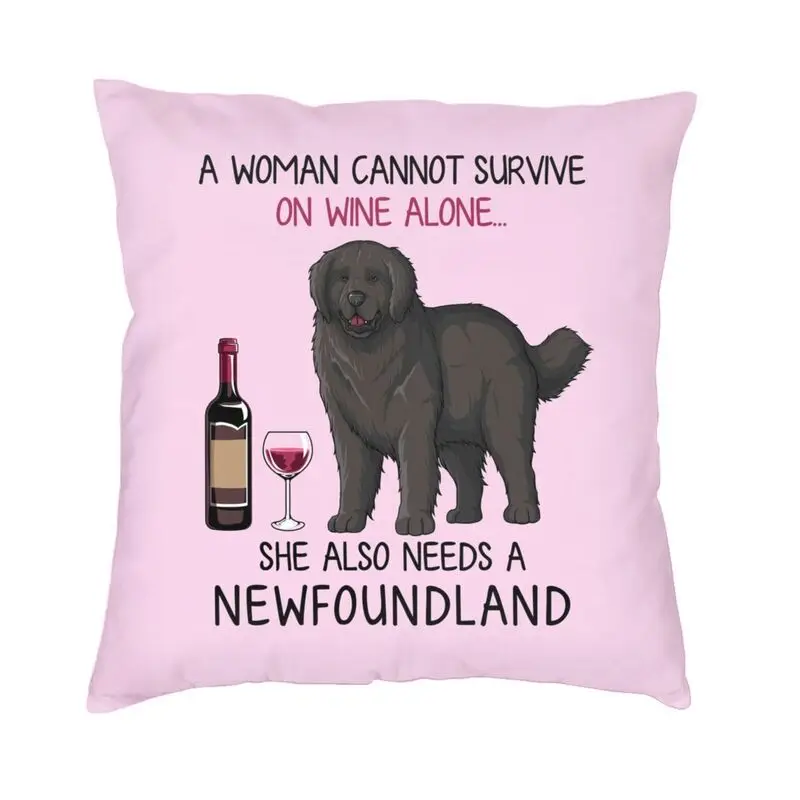 

Наволочка для подушки с забавным изображением дивана и вина, 40x40