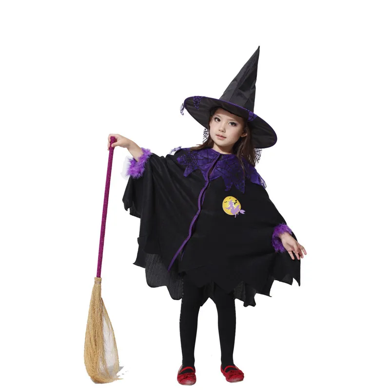 

Halloween Costumes for Girl Sorceress Witch Costume Cosplay Fancy Dress Cape