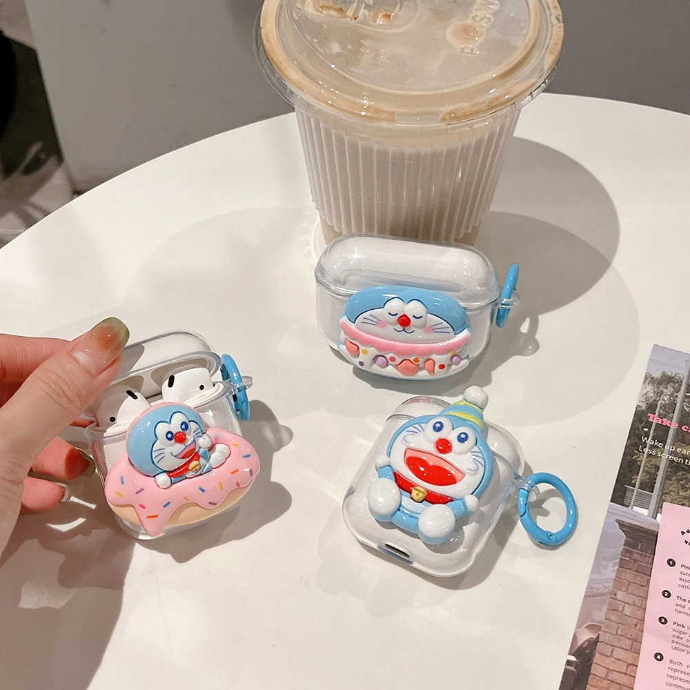 

Cute Cartoon 3D Doraemon Clear for Apple AirPods 1 2 3 Case AirPods Pro 2 Case IPhone Earphone Accessories Air Pod Cover Gift