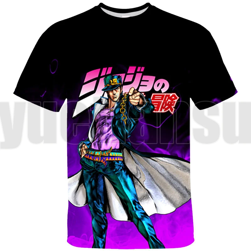

Jojo Bizarre Adventure Tshirt 3D Anime Harajuku T-shirt Teens Oversized Tee Tops Kids Streetwear Short Sleeve Japan Killer Queen