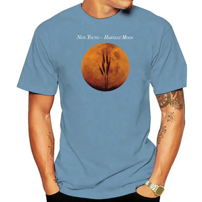 

Neil Young Harvest Moon black White Men's T-shirt S-2XL