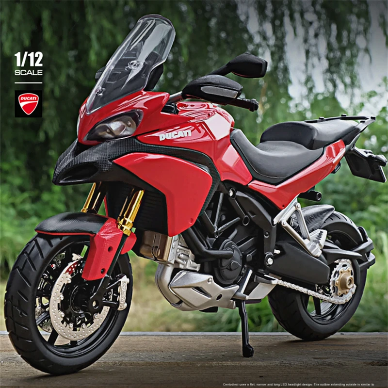 

Модель 1/12 Ducati Multistrada MTS 1200S Sports модель мотоцикла из металлического сплава, коллекция аксессуаров для детей