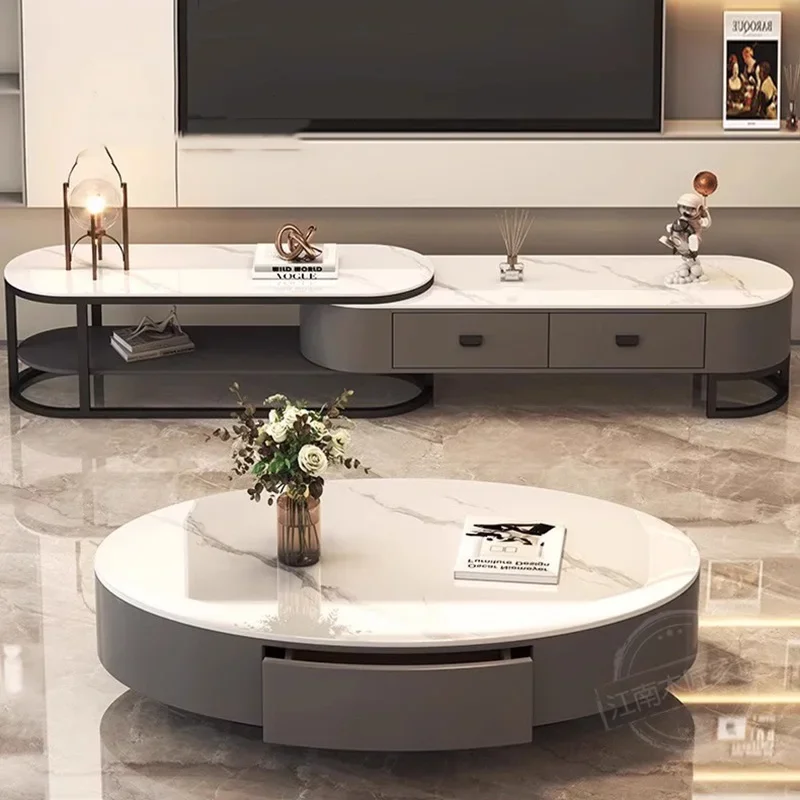 Итальянская фотография роскошный овальный журнальный столик Снежная гора белая