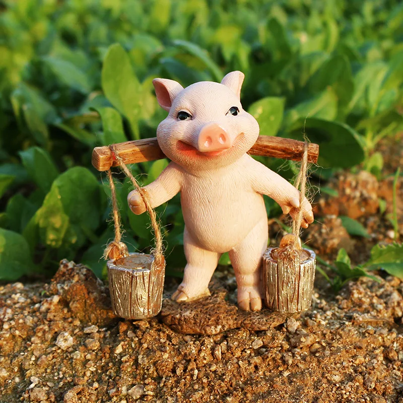 Творческий вдохновляющий свинья, движущая кирпичи, Pinbo Crafts, маленькие украшения, подарки, домашний стол, автомобильные аксессуары, оптовая продажа.