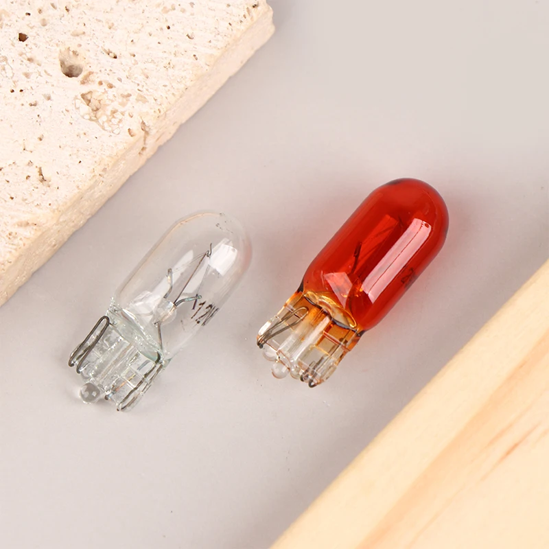 

10Pcs T10 W5W Clear Signal Lamp Glass 12V 5W W2.1x9.5D Single Filament Car Bulb Auto Signal Light Car Accessories