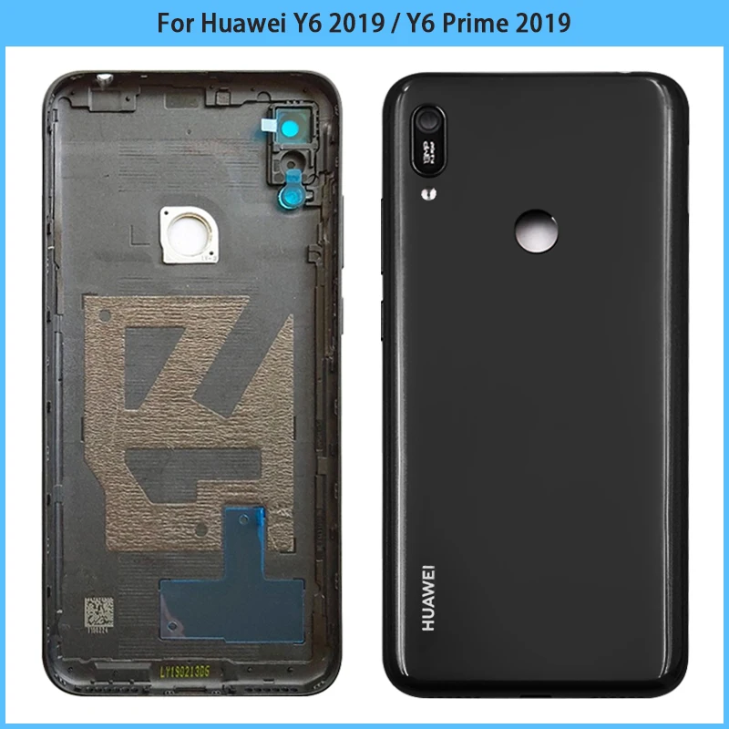 Задняя крышка аккумулятора для Huawei Y6 2019 задняя Prime корпус с кнопками объектива