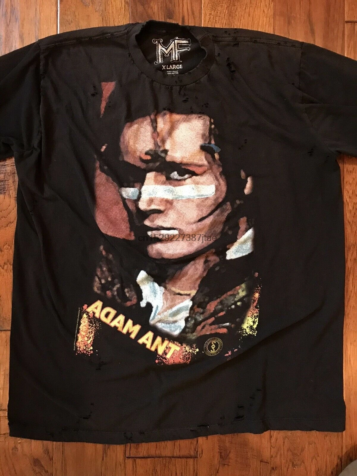 Изношенная футболка из 100% хлопка с изображением Адама муравья New Wave Pop 80-х годов -