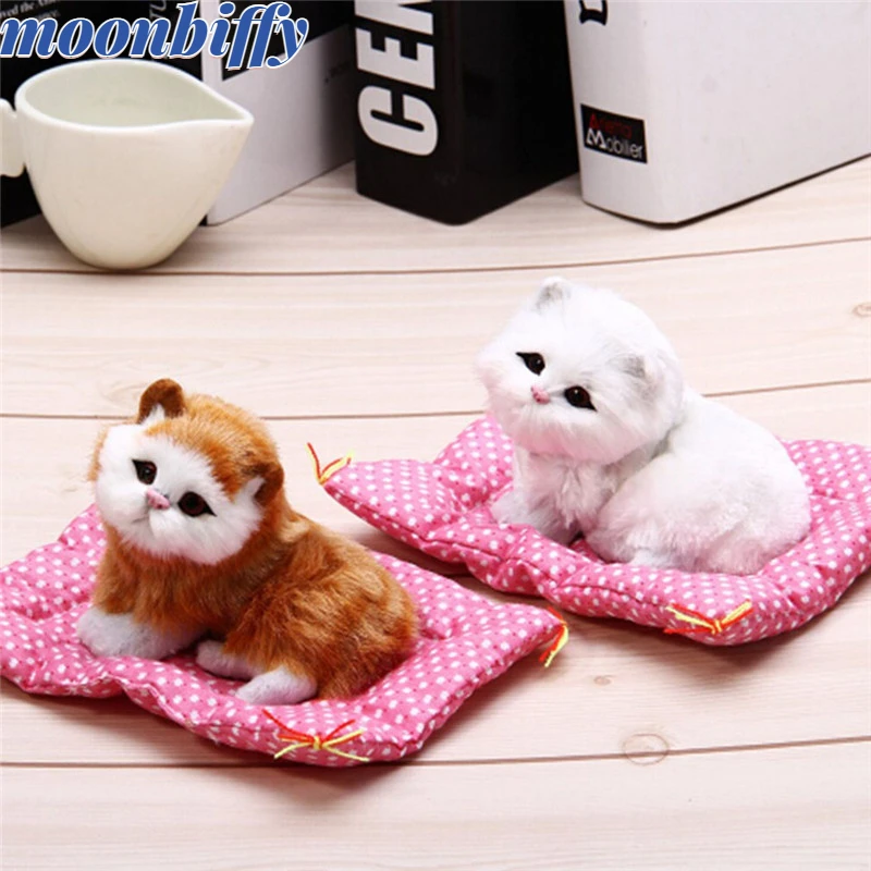 

Милая игрушка-Зверюшка, плюшевая Спящая кошка, игрушка со звуком, детская игрушка, подарок на день рождения, кукла, украшения, мягкая игрушка