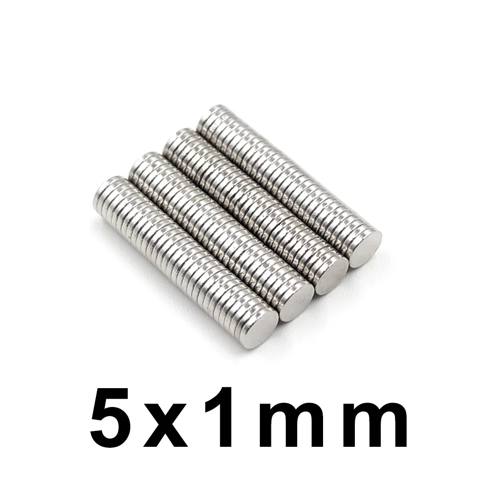 

20/50/100/Pcs 5x1mm Neodymium Magnet NdFeB Round Super Powerful Strong Permanent Magnetic imanes Disc Fridge Magnet 5*1