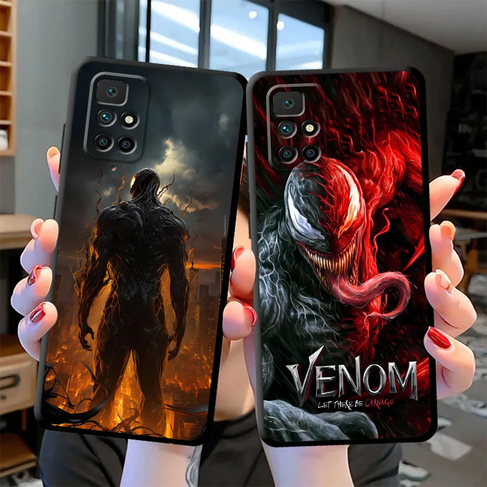 Venom Marvel Phone Case for Xiaomi Redmi Note 11 Pro 5G 12S 11S 12 13 Plus 10S 10 9 7 8 Capa Cover