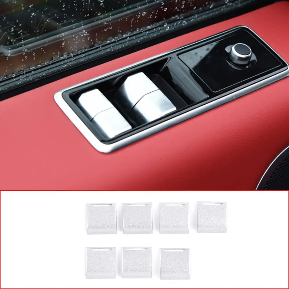 

car Accessories For Land Rover Discovery 5 Range Rove Sport VOGUE13-17 Aluminum alloy Window Glass Lift Button Interior Sticker