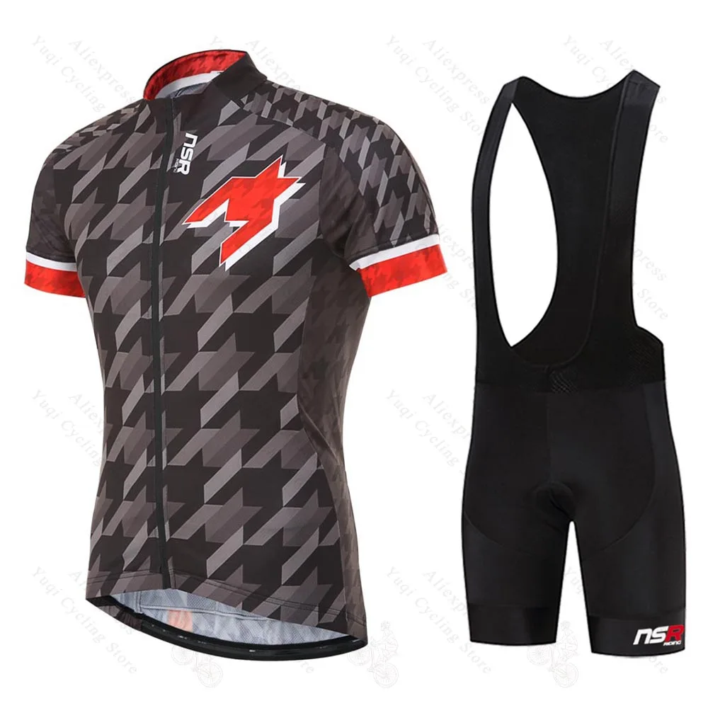 

NSR Riding Cycling Jersey Sets Mens Korea Team Cycling Clothing Short Sleeve Bicycle Bib Shorts Outdoor Bike Uniform MTB Clothes