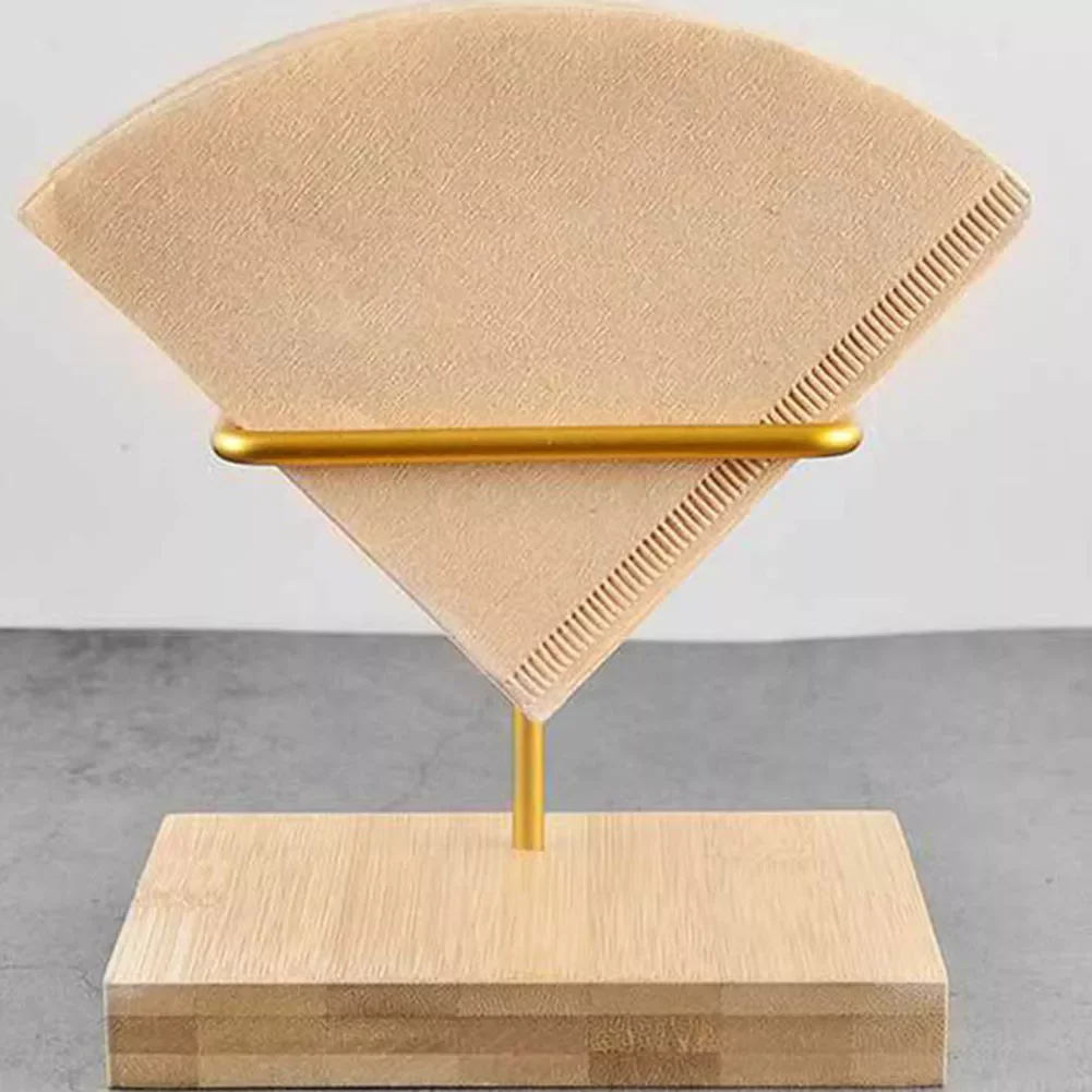 

NEW2022 Wooden Acrylic V60 Filter Paper Rack Hand Drip Coffee Filtering Paper Storage Holder Stand Container Household Coffee Ac