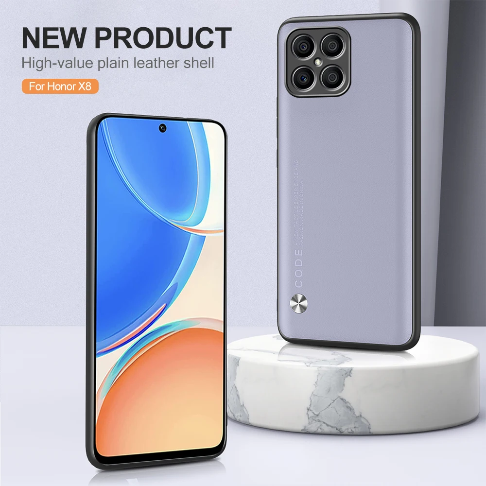 

Чехол Honer X8, кожаный чехол для телефона Honor X8, чехол для Honor X8, Xonor, Honor X8, X 8, 4G 2022, противоударный бампер, мягкий чехол из ТПУ