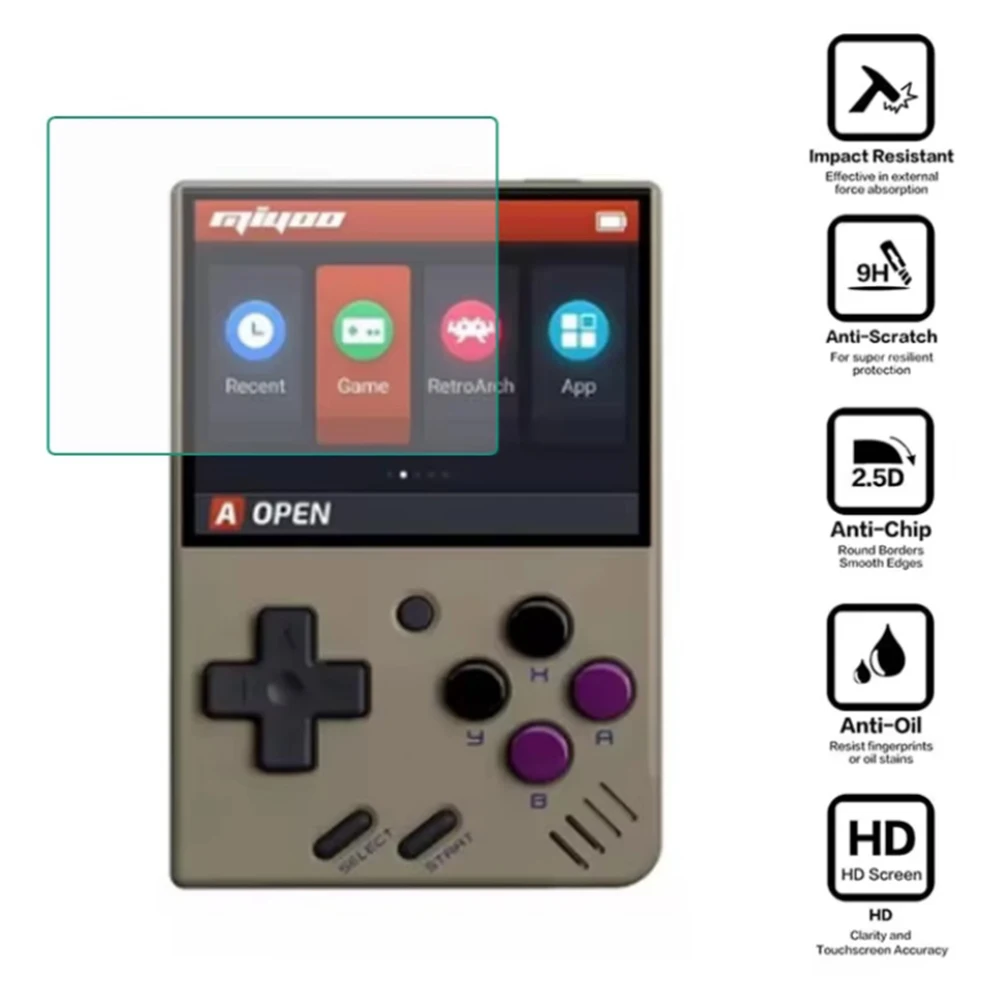 9H HD защитная пленка из твердого закаленного стекла для экрана Miyoo Mini/Miyoo Mini V4