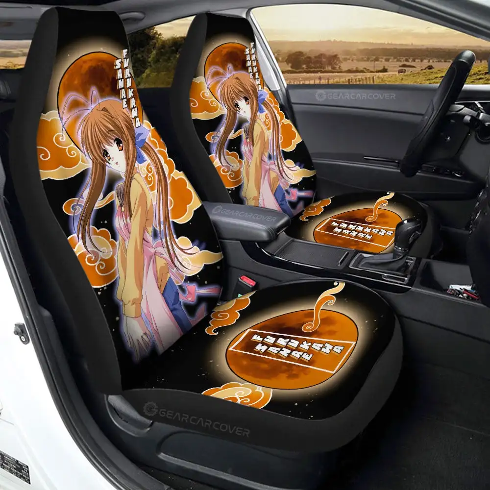 

Sanae Furukawa Car Seat Covers Custom Clannad Anime Car Accessories,Pack of 2 Universal Front Seat Protective Cover