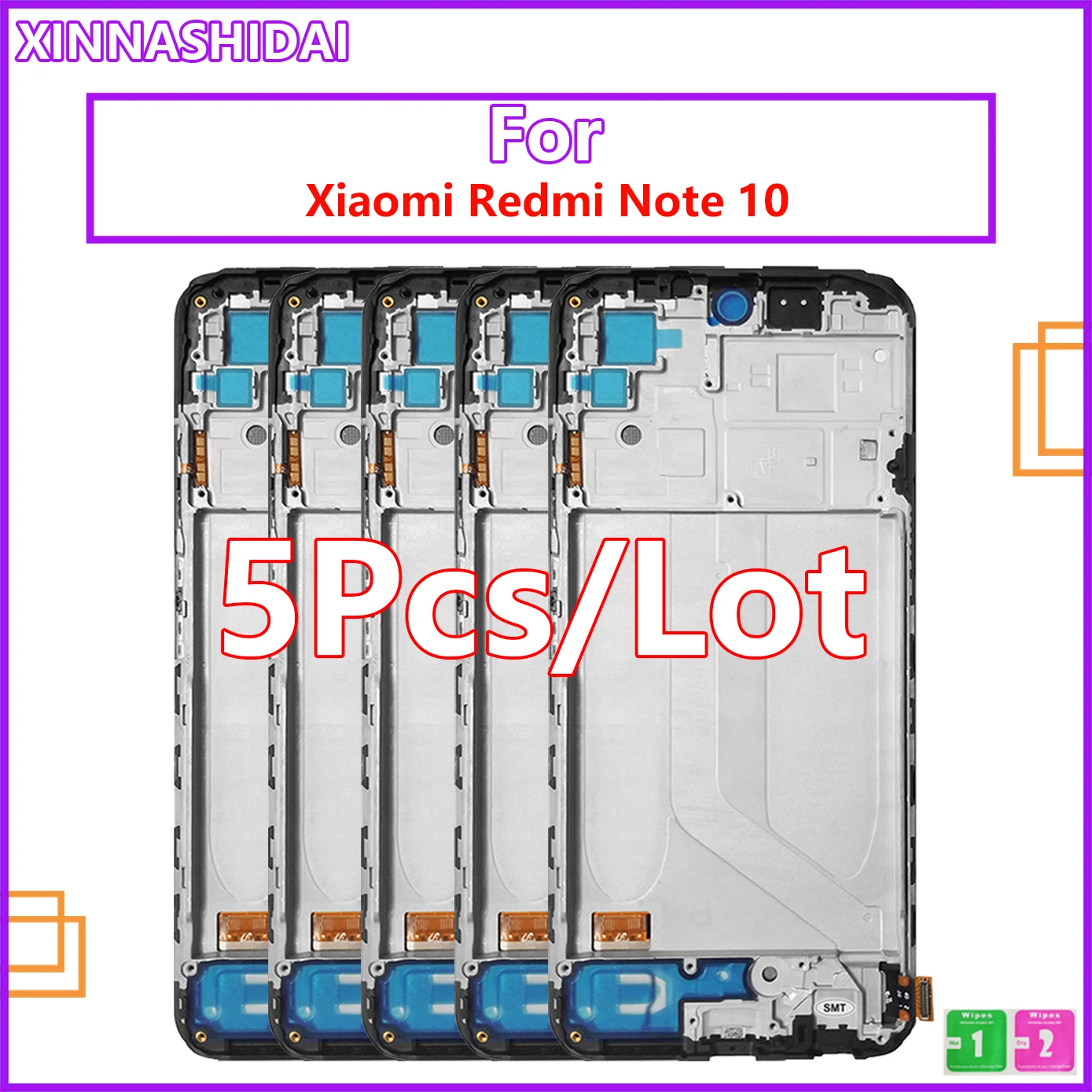 

5pcs/lot For Redmi Note 10 4G LCD Display Touch Panel Screen Digitizer For Xiaomi Redmi Note 10 M2101K7AI M2101K7AG