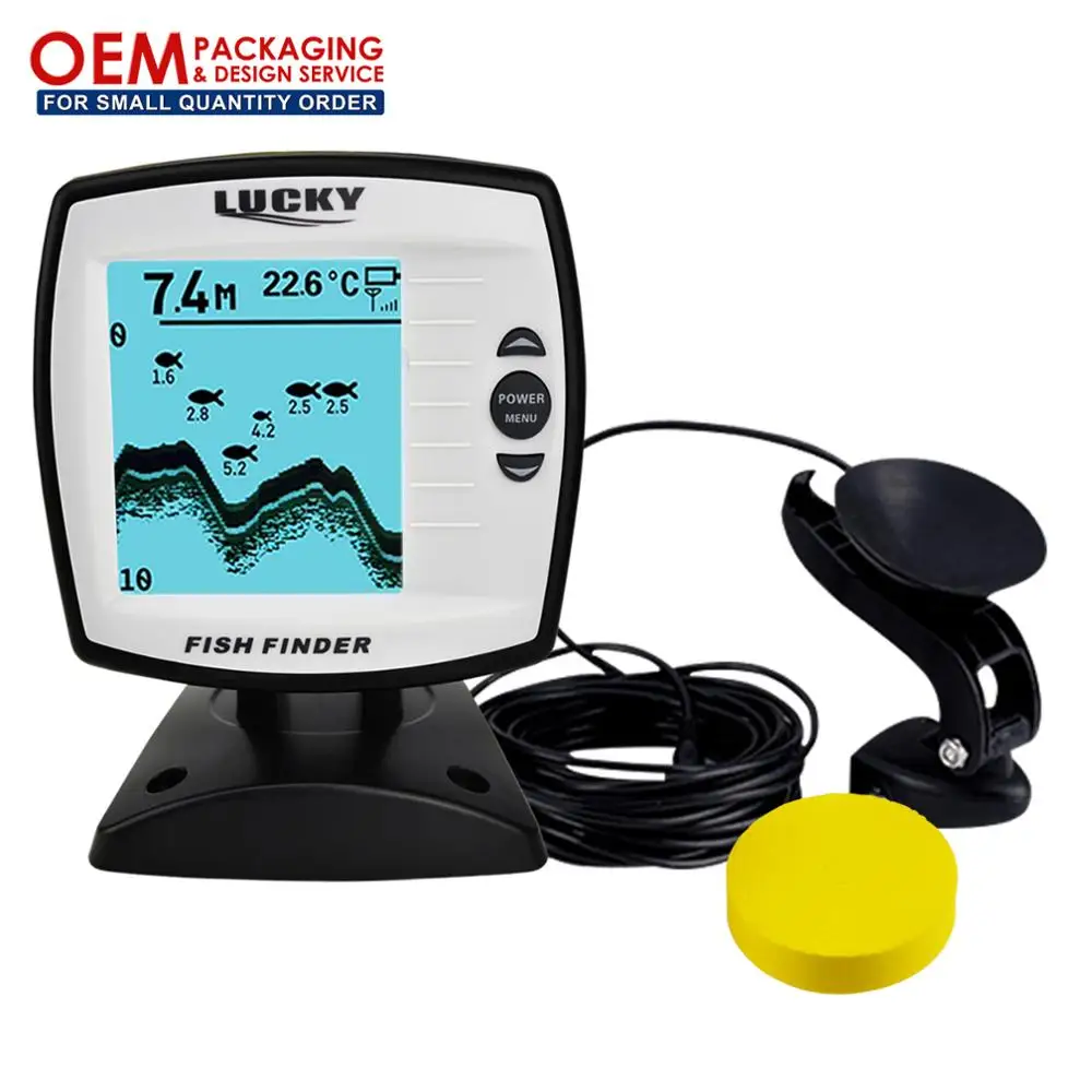 

Fish Finder 4-level Grayscale FSTN LCD Fish Detector 328feet(100m) Boat-use Depth Sounder (OEM Packaging Available)