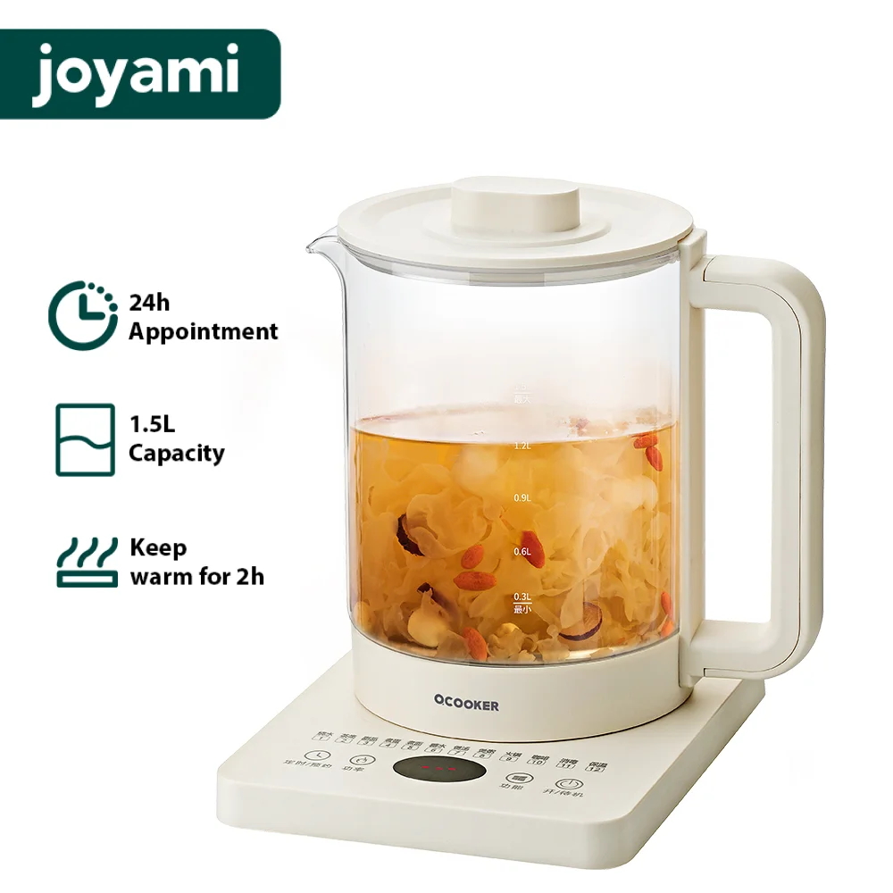 

joyami Timeable Electric Kettle Temperature Control Glass Tea Kettle Programmable Control to Boil Water/Coffee/Oatmeal