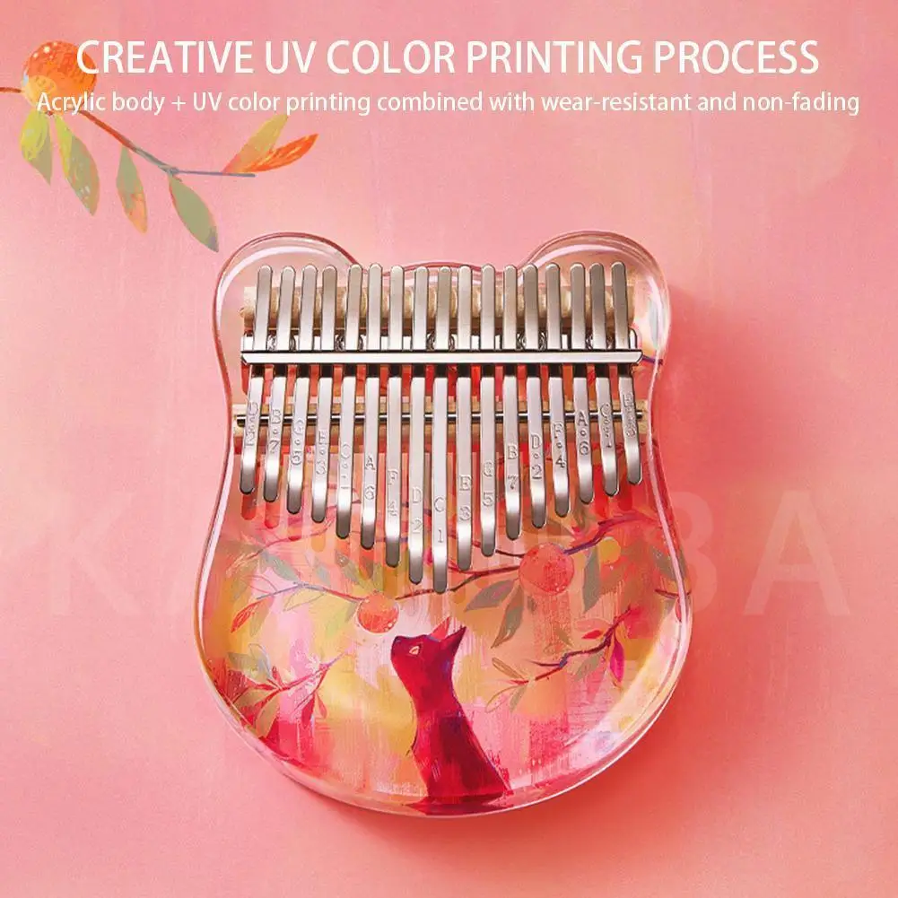 

Kalimba 17/21 Tone Transparent Acrylic Thumb Piano Instrument Small Musical Finger Wood Piano Portable And Africa High-qual T5v3