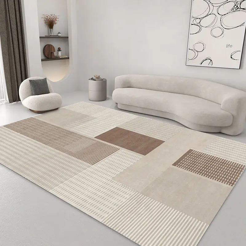 

Scandinavian living room carpet modern minimalist lines coffee table carpet gray bedroom sofa full bedside carpet home mat