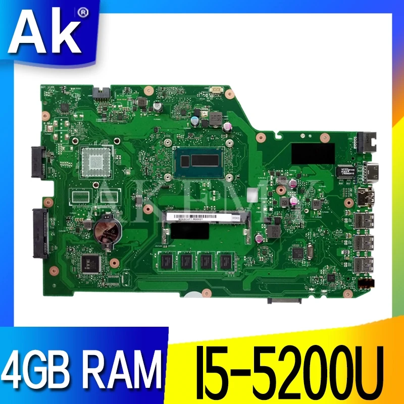 

AKEMY X751LAB original mainboard For Asus X751L K751L R752L X751LA X751LN X751LK X751LJ with 4GB RAM i5-5200U Laptop motherboard