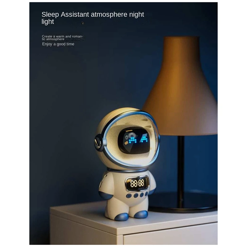 

Astronaut Smart Bluetooth Speaker New Digital Alarm Clock FM Radio Easy To Use B