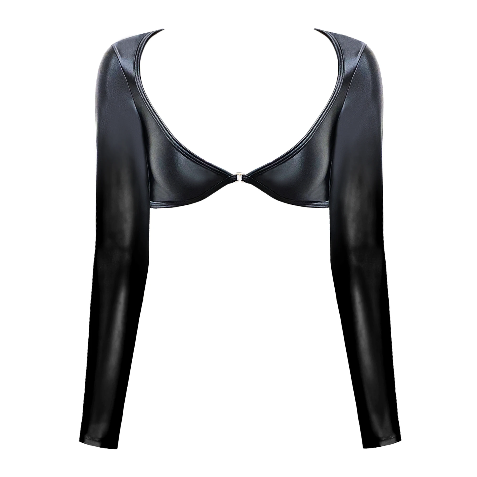 XCKNY satin glossy sexy long sleeve top Sports Glossy Silk Skinny Yoga swim Expose the navel smooth low-cut Top