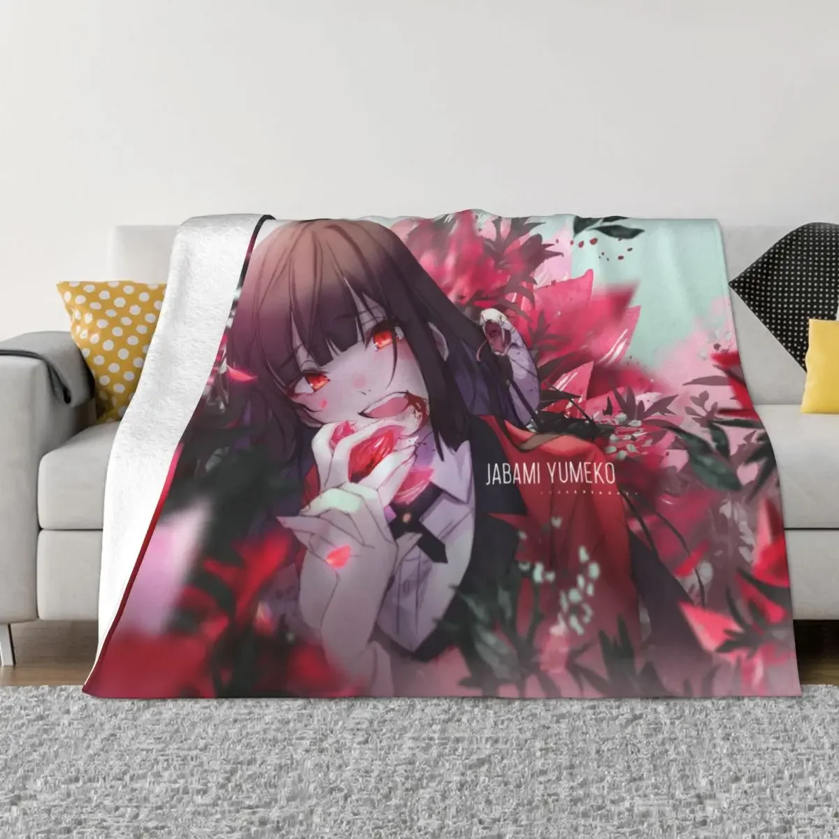 Kawaii Jabami Yumeko одеяло покрывало Kakegurui японское аниме шерстяное летнее освещение