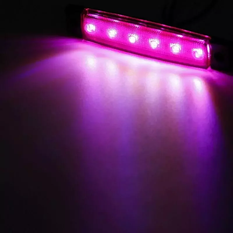 

Automobile accessories 10Pcs 6 LED Rock Light Oblong Purple Side Marker Lights Indicator Work Light for Car Truck Lorry Boat Acc