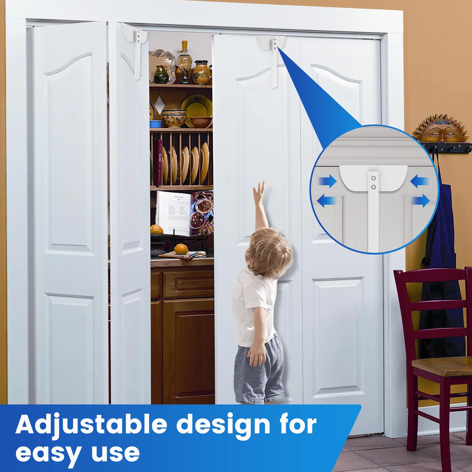 Новый металлический двойной дверной замок регулируемый для шкафа защита от