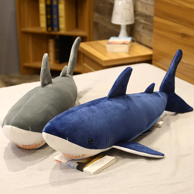 Giocattoli di peluche kpop di squalo megodon gigante per ragazze enorme Kawaii cuscino di bambola farcito morbido cuscino regali di compleanno greativi per bambini