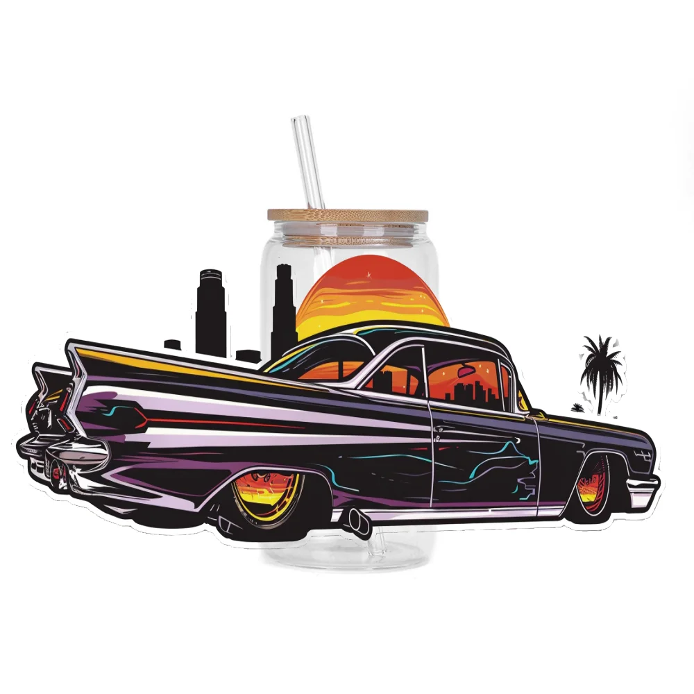 Ретро автомобильная серия Easy Peel водонепроницаемые наклейки сделай сам 3D