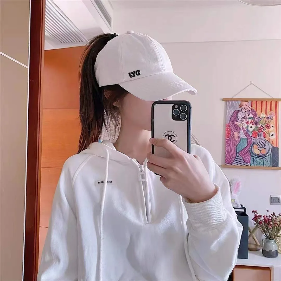 

Summer new half-top baseball cap curved brim letter embroidery peaked cap cycling sun hat
