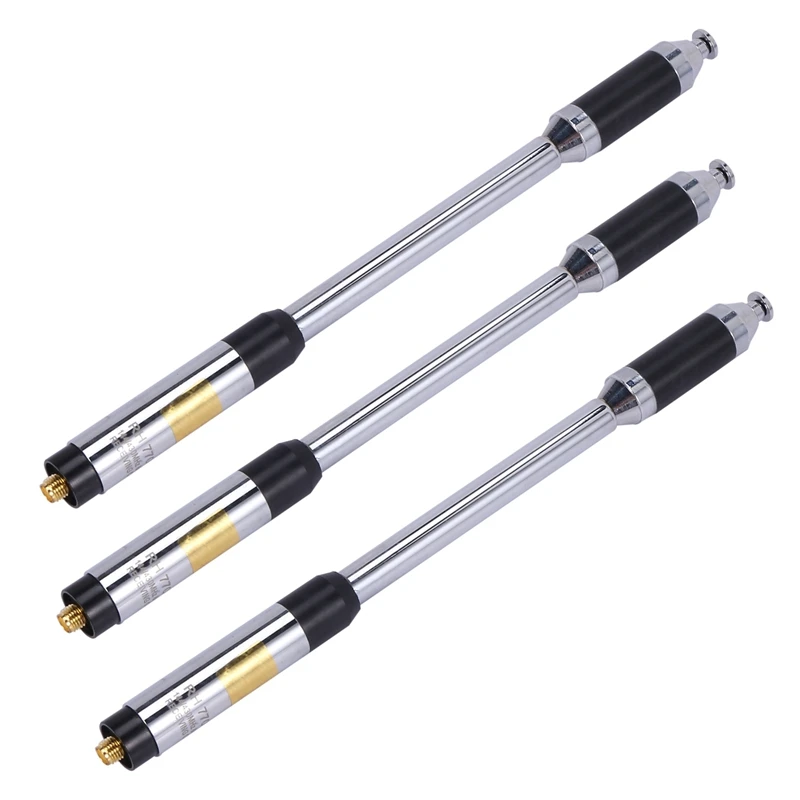 

3X RH770 Dual Band 144/430Mhz High Gain SMA-Female Telescopic Antenna For BAOFENG UV-5R UV-82 BF-888S RH-770