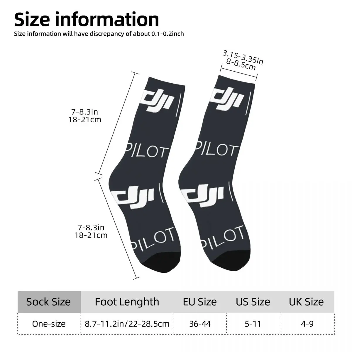 Забавный бестселлер - мужские носки Pilot Merchandise Harajuku DJ Street Style Pattern Crew Sock Gift с принтом