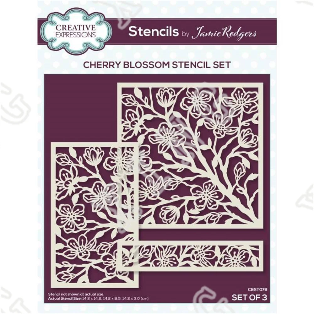 

New Cherry Blossom Diy Layering Stencil Set Painting Scrapbook Coloring Embossing Album Mold Diy Greeting Card Handmade Template