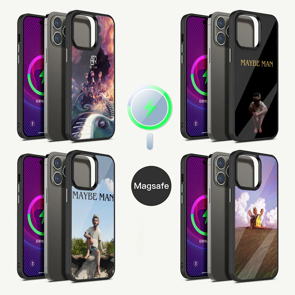 Чехол для телефона Band A-AJR iPhone 15 14 13 12 11 Plus Pro Max Mini Magsafe с магнитной беспроводной