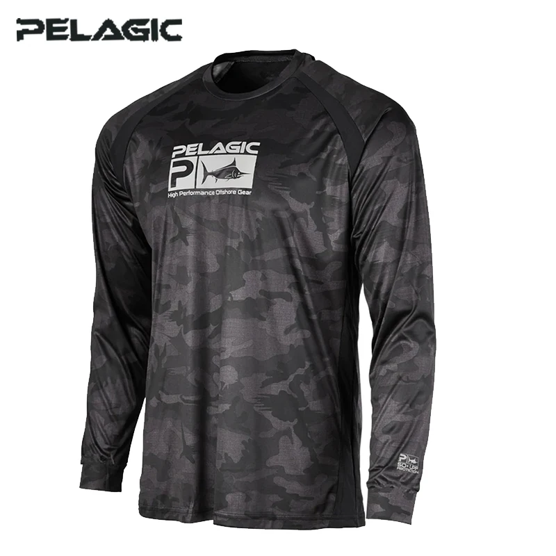 

Pelagic 2023 Fishing Shirt Men UV Long Sleeve Shirt Quick Dry Fishing Clothes Camisa Pesca UPF50 Fishing Clothing Ropa De Pesca
