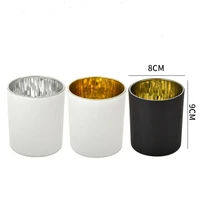 200ml round shape electroplate glass candle cupcandle jarcandle holdercandle stick