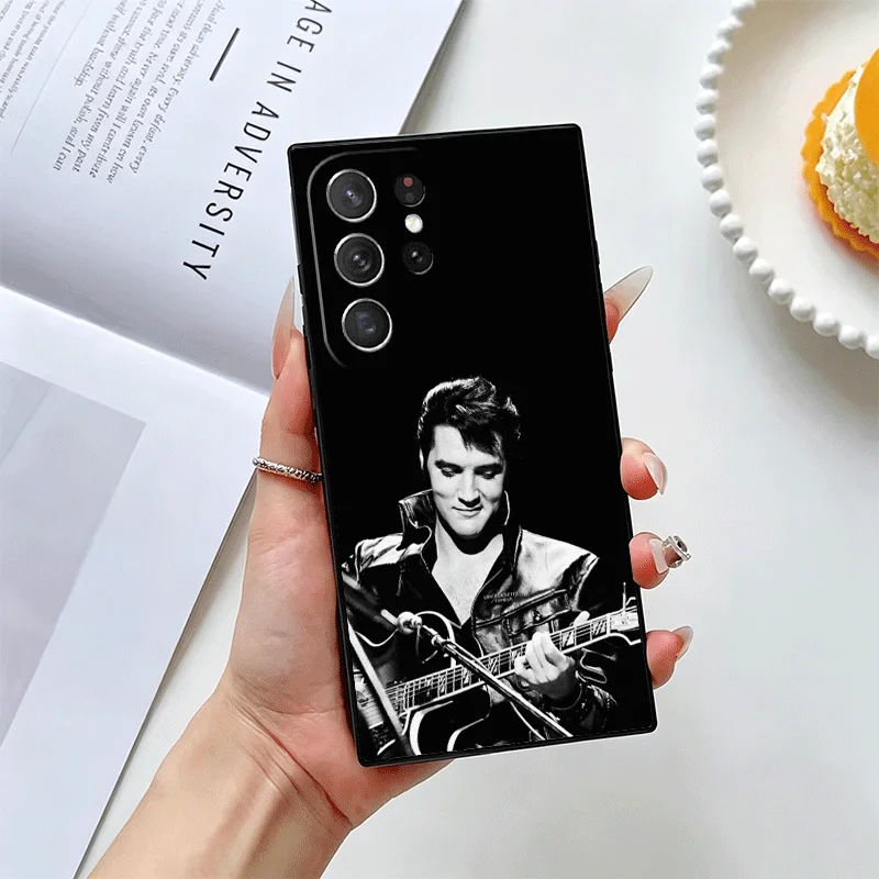 Фото Чехол для телефона Singer E-Elvis P-Presley для Samsung Galaxy S22 S23 Plus S24 FE S25 Edge S26 Ultra S20 S21 + черный мягкий чехол №5