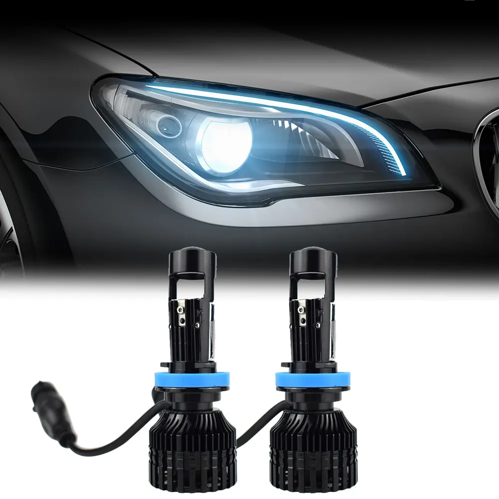 

Car LED Headlight Bulbs Y9 H11 H7 9005 9006 Mini Projector Lens Fog Lights RHD LHD LED Headlight