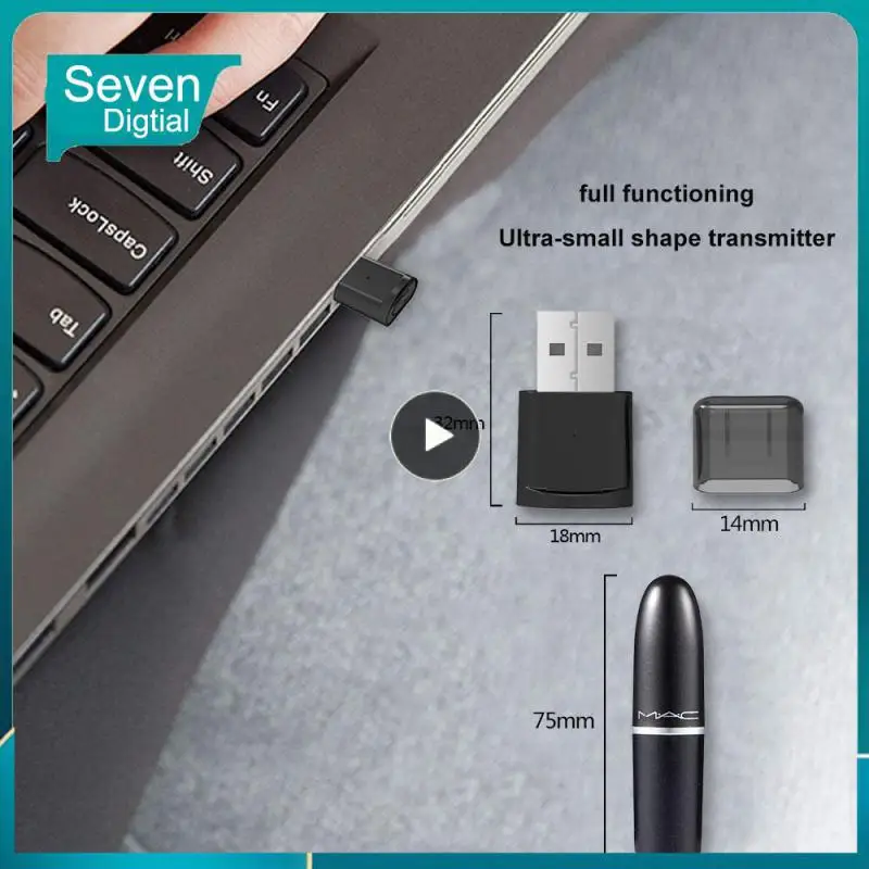 

Stereo Audio Receiver 3.5mm Jack Removable Usb Adapter Hfp Usb Transmitter Home Computer Desktop Mini Transmitter 5.0