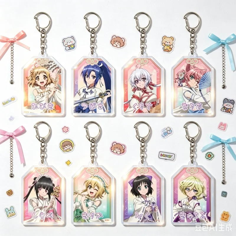 Фото Подвеска для сумки - Акриловый брелок-подвеска 6 см по аниме Senki Zessho Symphogear, коллекция Tsubasa Kazanari, подарки для фанатов, креативный дизайн №1