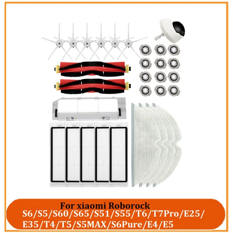 Основная щетка пылесоса для Xiaomi Roborock S6/S5/S60/S65/S51/S55/T6/T7pro/E25/E35/T4/T5/S5MAX/S6pure/E4/E5