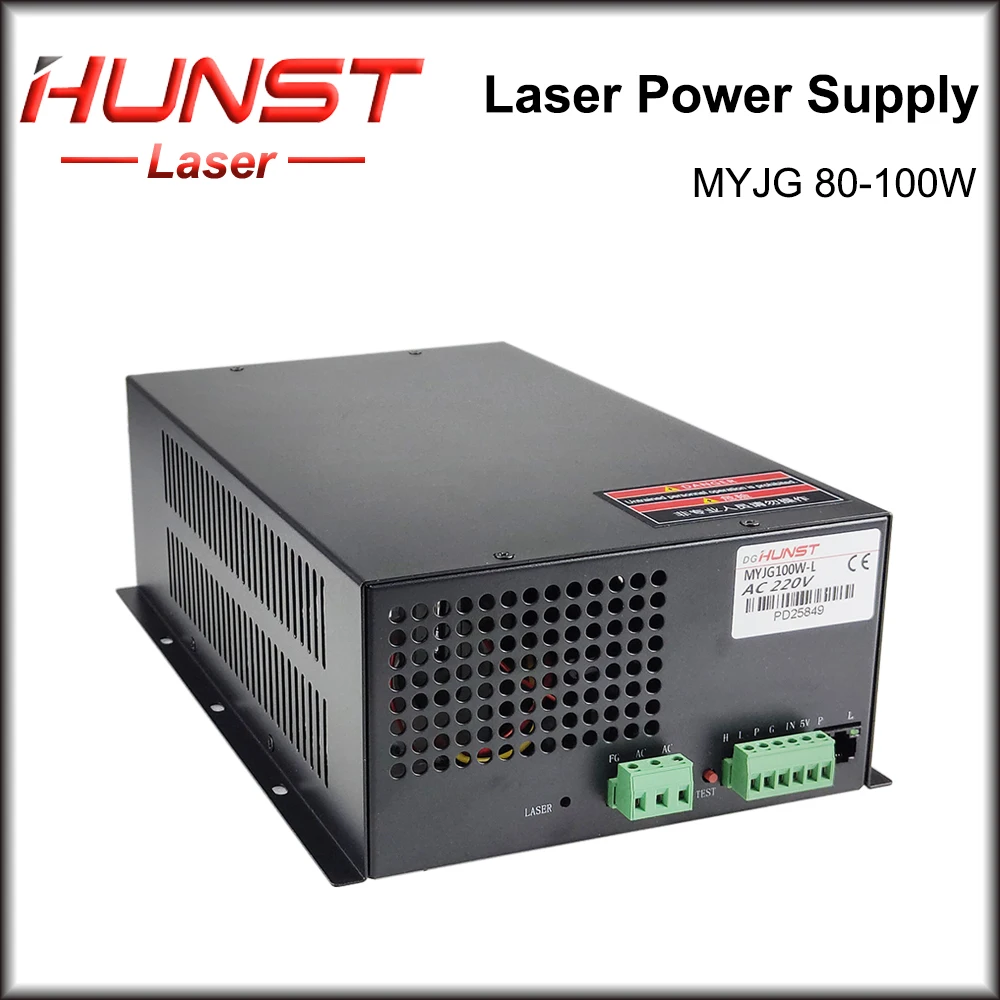 Hunst MYJG 80-100W CO2 Laser Power Supply 80~100W Laser Generator For Co2 Engraving Cutting Machine Glass Tube enlarge