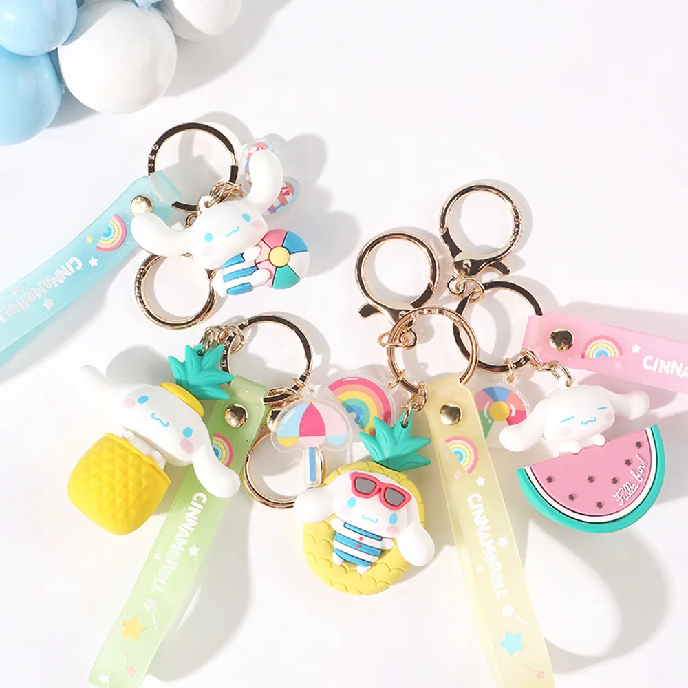 

Новые милые брелоки из серии Sanrioed Cinnamoroll, рюкзаки с подвесками, милые декоративные кукольные сумки, подарки