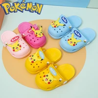 pokemon slippers kawaii pokemon go pvc shoes pokemon pikachu sandals anime home summer baby shoes kids pokemon birthday gifts
