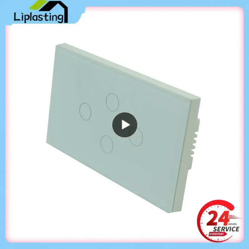 

1/2/3PCS Touch Wall Switch 120 Type 10 A Tempered Glass Wifi Single Fire Smart Switch Tuya 4 Gang App Remote Control