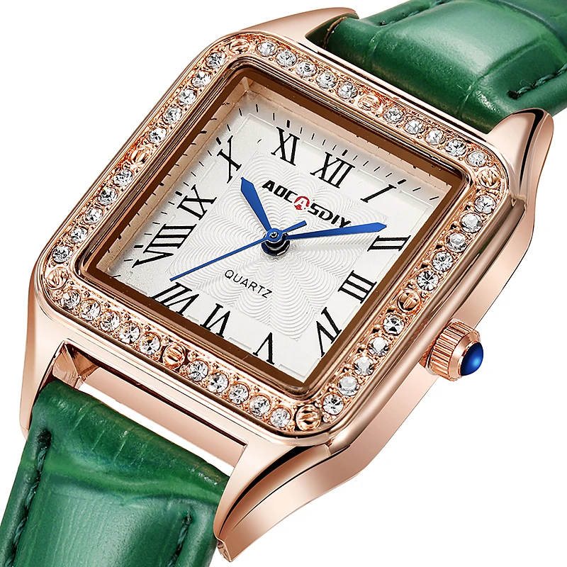 

Часы наручные Honmin женские кварцевые электронные, брендовые Роскошные водонепроницаемые светящиеся с квадратным циферблатом и календарем